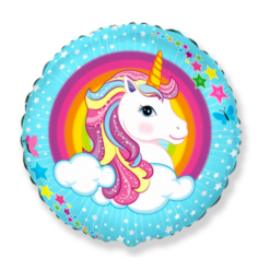 Õhupall vikerkaare Unicorn ümmargune