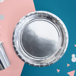 Papptaldrikud hõbedased suured