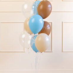 Õhupallide komplekt sinine-pruun (täidetud heeliumiga)
