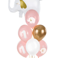 Õhupallide komplekt elevant esimene roosa