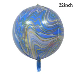 Fooliumist marmor õhupall sinine