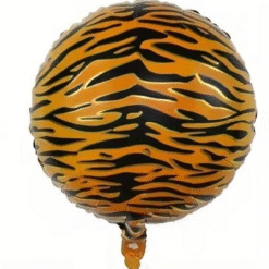 Fooliumist õhupall ümmargune tiigri mustriga