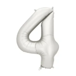 Fooliumist õhupall nr 4 hõbedane matt 86cm