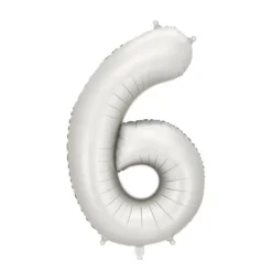 Fooliumist õhupall nr 6 hõbedane matt 86cm