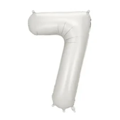 Fooliumist õhupall nr 7 hõbedane matt 86cm